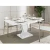 Image de Bestmobilier Table à manger Xandriel - Blanc