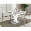 Image de Bestmobilier Xandriel table à manger - Blanc chêne clair