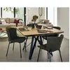 Image de Lisa design table à manger extensible - Noir et bois