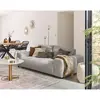 Image de Lisa design Garance canapé droit 3 places - Gris clair
