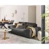 Image de Lisa design Canapé droit Garance 3 places - Gris foncé