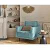 Image de Lisa design Fauteuil Charlie en velours   Bleu