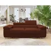 Image de Bestmobilier Canapé droit Pablo - Terracotta