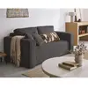 Image de Bestmobilier canapé droit 2 places velours - Gris
