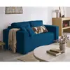 Image de Bestmobilier Canapé droit Topaze 2 places - Bleu ardoise