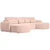 Image de Bestmobilier canapé panoramique Mahina - Rose