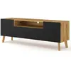 Image de Bestmobilier Meuble TV Velato - Bois et noir