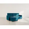 Image de Meiya - canapé d'angle réversible 4 places convertible avec coffre en tissu