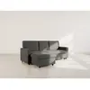 Image de Meiya - canapé d'angle réversible 4 places convertible avec coffre en tissu