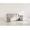 Image de Nicole - canapé d'angle réversible 4 places convertible avec coffre en tissu