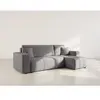 Image de Nicole - canapé d'angle réversible 4 places convertible avec coffre en tissu