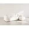 Image de Nicole - canapé d'angle réversible 4 places convertible avec coffre en tissu