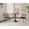 Image de Luciano - lot de 2 chaises cannage - en tissu bouclette