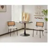 Image de Luciano - lot de 2 chaises cannage - en tissu bouclette