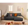 Image de Lisa Design Pivoine Canapé d'angle 4 places convertible - Gris foncé