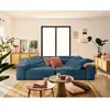 Image de Lisa design canapé droit 3 places - bleu ardoise