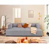 Image de Lisa design Canapé droit 3 places - Gris clair