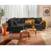 Image de Lisa Design Rune - Canapé d'angle gauche 4 places - Gris anthracite