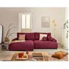 Image de Lisa Design Nelly - Canapé d'angle gauche 4 places - Prune