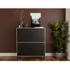 Image de Bestmobilier Buffet haut Tribeca - Bois et métal noir