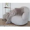 Image de Lisa design Fauteuil pivotant bouclette - Gris clair