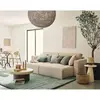 Image de Bestmobilier canapé droit 4 places - Beige