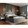 Image de Orane - lit coffre - 180x200 cm - en tissu bouclette