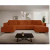 Image de Bestmobilier Gabriel canapé panoramique U convertible - Rouge