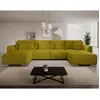 Image de Bestmobilier Gabriel canapé panoramique convertible 7 places - Vert