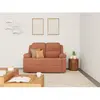 Image de Bestmobilier Canapé 2 places relax velours - Terracotta