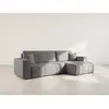 Image de Nicole - Canapé d'angle réversible 5 places convertible avec coffre en tissu