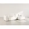 Image de Nicole - Canapé d'angle réversible 5 places convertible avec coffre en tissu