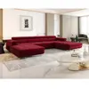 Image de Bestmobilier Canapé panoramique Ayden - Prune