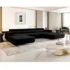 Image de Bestmobilier Ayden canapé panoramique en U - Noir