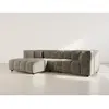 Image de Curtis - canapé d'angle gauche 4 places avec accoudoir en tissu texturé