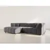 Image de Curtis - canapé d'angle gauche 4 places avec accoudoir en tissu texturé