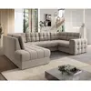 Image de Bestmobilier Nappa canapé panoramique - Beige