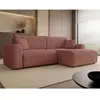 Image de Bestmobilier Canapé d'angle convertible 4 places Naomi - Rose