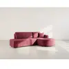 Image de Miro - Canapé d'angle droit 4 places convertible avec coffre en velours texturé