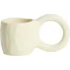Image de 2 mugs à expresso en faïence vanille 6 cm Donut - Petite Friture