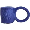 Image de Mug en faïence bleu 9 cm Donut - Petite Friture