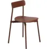 Image de Chaise en hêtre et aluminium brun-rouge 78 cm Fromme - Petite Friture