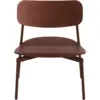 Image de Fauteuil lounge en hêtre et aluminium brun-rouge 71 cm Fromme - Petite Friture