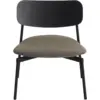 Image de Fauteuil lounge en hêtre noir tapissée 71 cm Fromme - Petite Friture