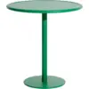 Image de Table de bistrot de jardin ronde en aluminium vert menthe 75cm Week end - Petite friture