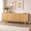 Image de Buffet 4 portes 200x46x80 cm en chêne naturel - SUBLY