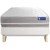 Image de Ensemble matelas Mémoire de forme ACTIMEMO TOUCH 90x200 3zones de confort + sommier KIT blanc