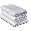 Image de LOVELY HOME Lot de 3 serviettes de bain 50 x 100 cm - Blanc - Coton 500 g/m²