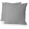 Image de Housse de Coussin HOME LINGE PASSION Grise Clair (Set de 2) - 63 x 63 cm