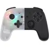 Image de Manette Bluetooth Oniverse pour Nintendo Switch PC Noir et blanc transparent